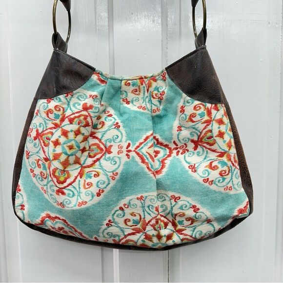 Rebekah Scott Designs Multicolor Pattern shoulder hand bag purse 15 x 11.5 x 3 - Picture 3 of 8